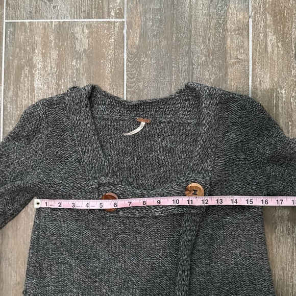 Free People Women's Wool Laines Boho Hippie Short Pea Coat Classic Beige Size S - Picture 5 of 13